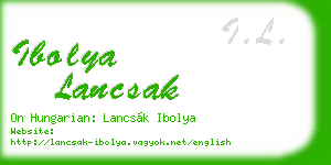 ibolya lancsak business card